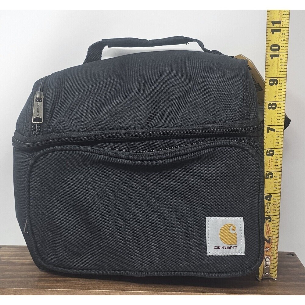 Carhartt Deluxe Dual Compartment Insulated Lunch Cooler Bag Black 12 Can Capacit - Picture 6 of 8